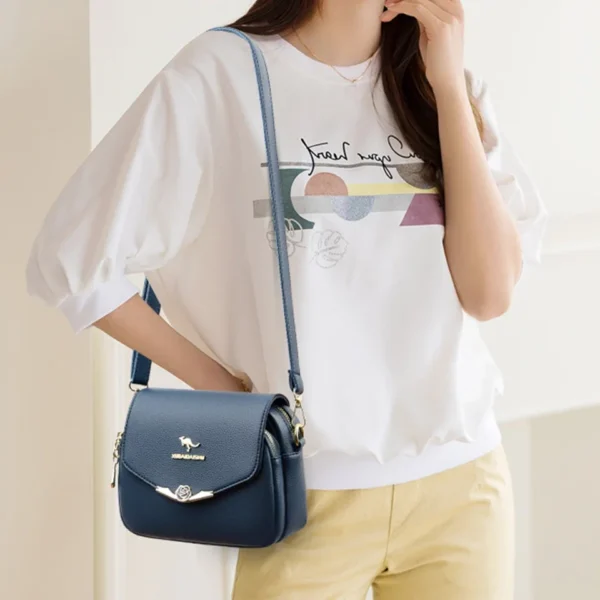 Elegant Soft Leather Shoulder Bags for Women Designer Fashion Crossbody Bags Ladies Purses and Handbags Sac Small Messenger Bag - Image 3