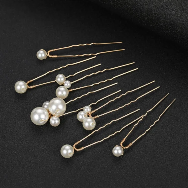 Bridal Wedding Hair Accessories Rhinestone Hair Pins Forks for Women Pearl Hairpins Bride Headpiece Party Jewelry Gift Dropship - Image 4