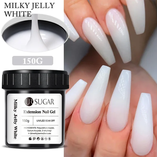 UR SUGAR 150g Building Nail Gel 18 Colors Nail Extension Gel Kit Nude Pink Clear Hard Constructed Gel Nail Strengthener Manicure - Image 2