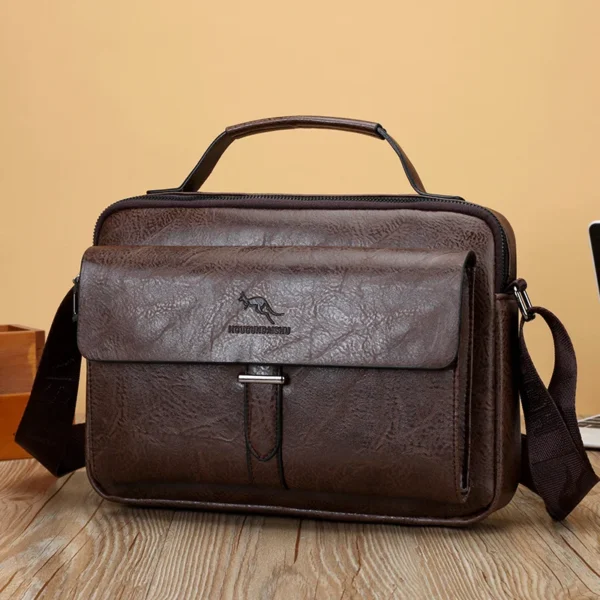 Luxury Brand Men's designer bag Vintage Shoulder Bag PU Leather Messenger Bag Fashion Crossbody Bag Male Handbag For IPAD