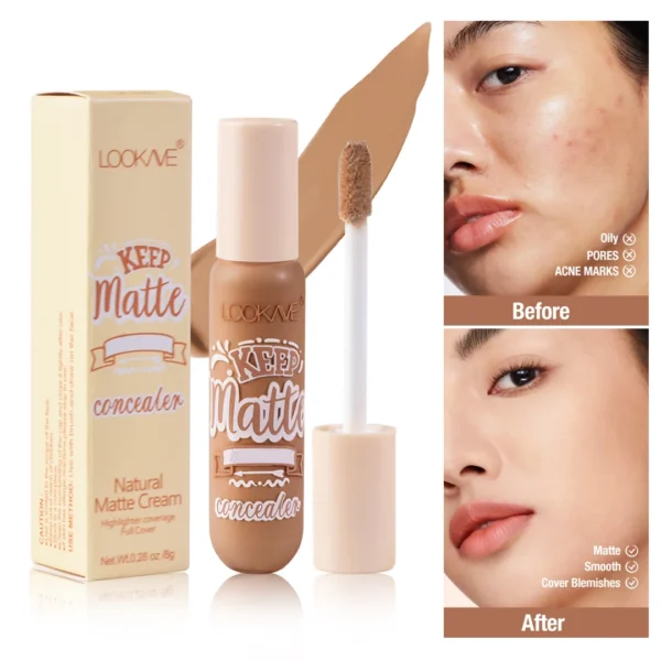 Liquid Concealer Stick Foundation Cream 6 Color Moisturizing Full Coverage Ae Dark Circle Natural Matte Concealer Cream Makeup - Image 5