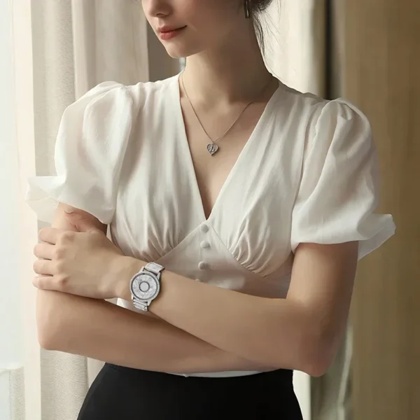 EUTOUR 2025 Spring Arrival Red White Concept Jewelry Watch Resin Material Grace Lady Girl Elegant E059 Magnet Watch Bracelet - Image 5
