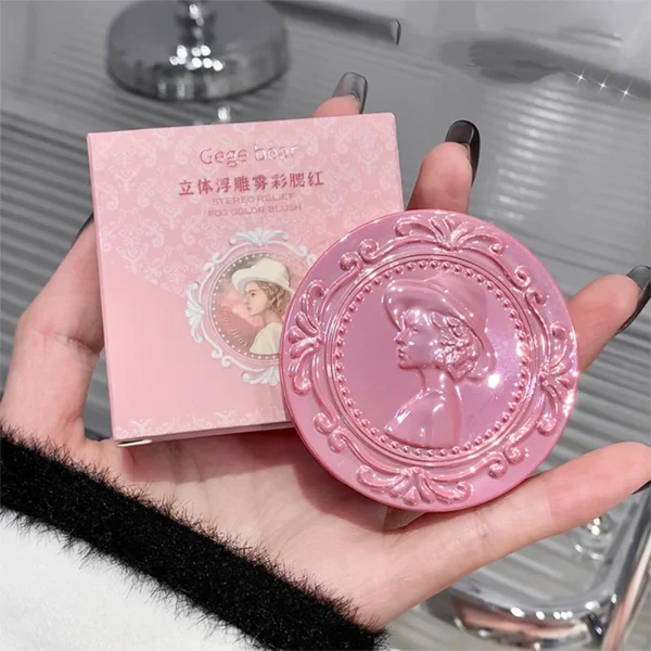 Three dimensional relief mist Color blush natural tender delicate hold makeup low saturation female blush cream - Image 6
