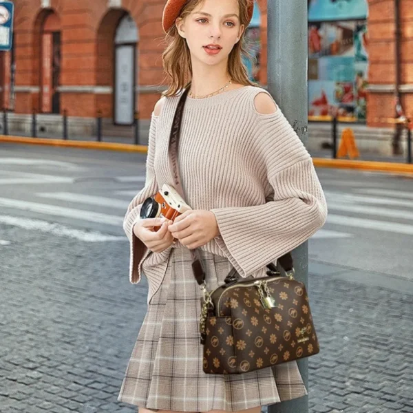 Genuine Luxury Women Handbags and Purses Brand Designer Crossbody Bags High Quality Printed Leather Shoulder Messenger Bag Totes - Image 4