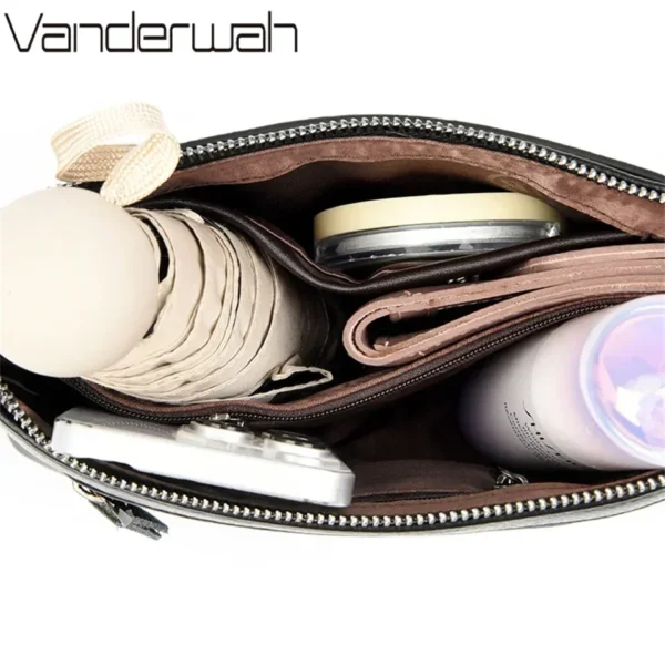 Elegant Black Leather Crossbody Bag with Floral Embroidery Compact Versatile Shoulder Bag for Women Blend of Style and Function - Image 6