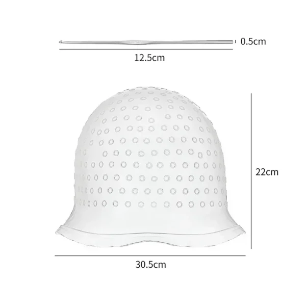 Silicone Cap for Scratches Hair Painting Hat for Scratches Silicone Meches Hair Coloring Hat for Highlighting Hood Hair Dye Cap - Image 3
