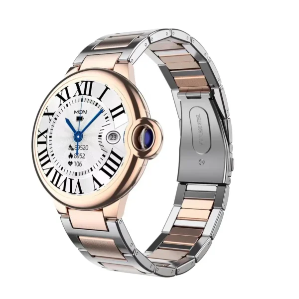 Aiweile New Fashion AW28 Smart Watch For Men Women's Wristwatch Connected Watch Steel Leather Strap Bluetooth Calls For Gift - Image 5
