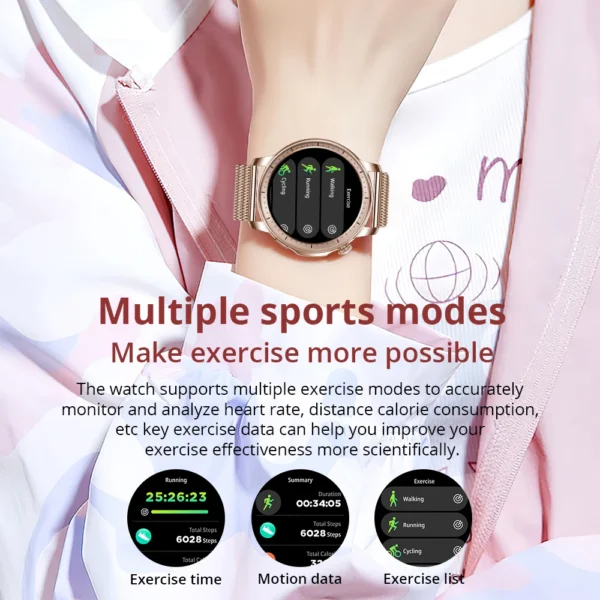 COLMI V65 Smartwatch Women 1.32 inch AMOLED Bluetooth Call Smart Watch Custom Dial Watches Heart Rate Tracker For Android iOS - Image 7