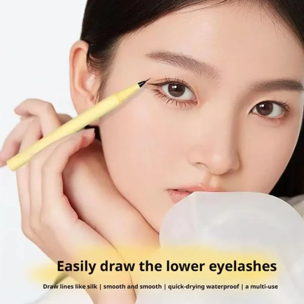 Liquid Eyeliner Pen Nude Eye Liner Eyeshadow Stick Under Eyes Highlighter Contour Brighten Smudge-Proof Lying Silkworm Pencil