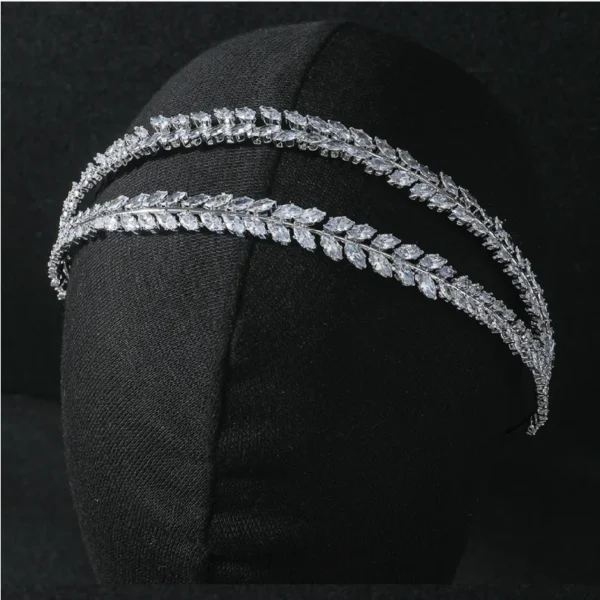 Luxury Bridal Headbands For Wedding Headpiece Cubic Zirconia CZ Bride Crowns Tiaras Women Girl Hairbands Hair Jewelry Headdress - Image 4