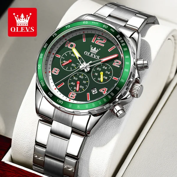 OLEVS ATY714 Mens Watch Classic Fashion Original Quartz Watch Waterproof Luminous Multifunctional Chronograph Watch With Box