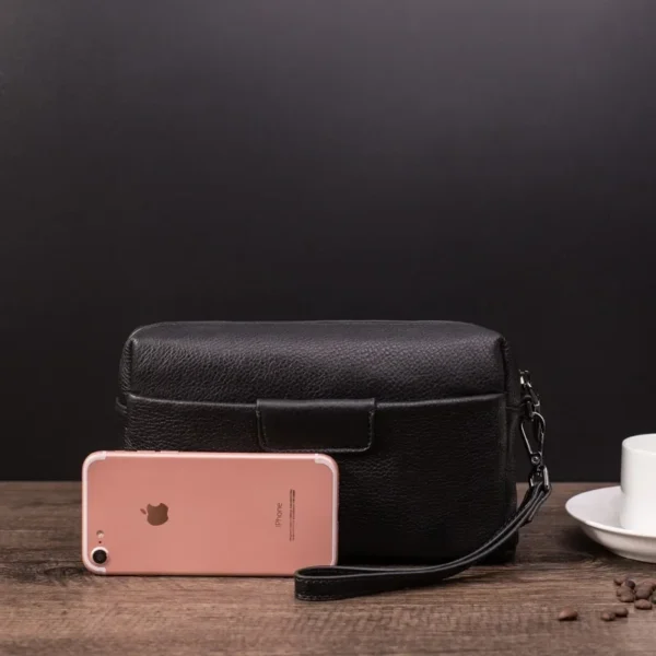 SENOFAN Hand Bag Men Genuine Cowhide Korean Clutches For Male Authentic Luxury Brand Pouch Wallet Clutch Bag Clamping Sack - Image 4