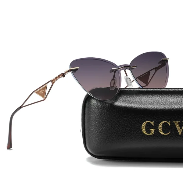 GCV Brand new Women 2 In 1 Polarized Sunglasses Anti blue light glasses butterfly frame multifunctional Medical applicability
