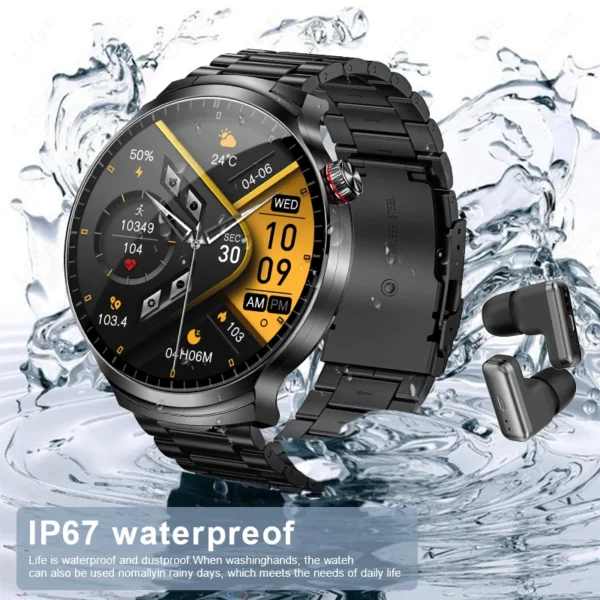 Smart Watch Built-in Bluetooth Earbuds 2 in 1 TWS Headset Smartwatch Heart Rate Sleep Monitor Music Player Watch Fitness Tracker - Image 4