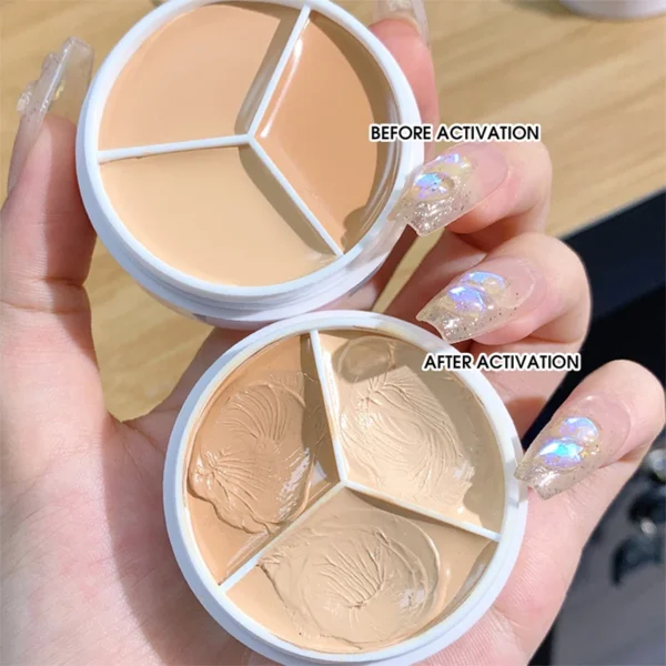 XIXI Pure Holding Makeup Three Color Concealer Spot Ae Print Repair Foundation Dark circles are not easy to stick powder - Image 3