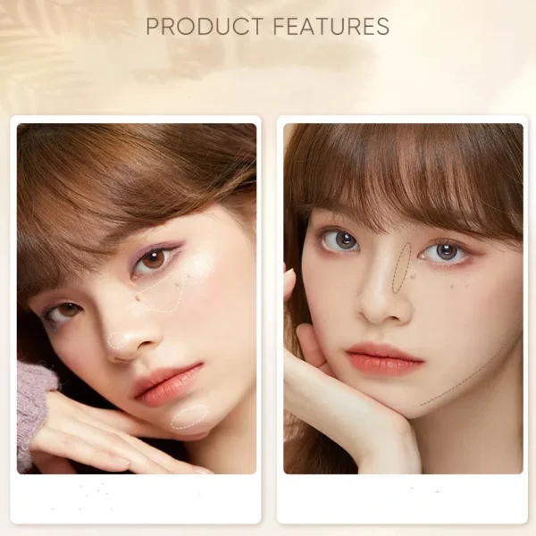 Judydoll Highlighter Contour Bronzer Palette Nude Makeup Natural Facial 3D Nose Shadow Long-Lasting Waterproof Cosmetics Makeup - Image 3