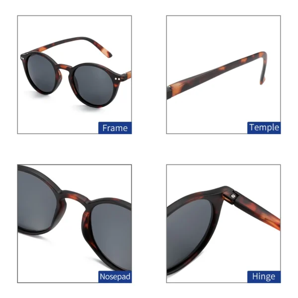 ZENOTTIC Retro Small Round Polarized Sunglasses Men Women Lightweight Vintage UV400 Polarized Lenses Fashion Shades - Image 5