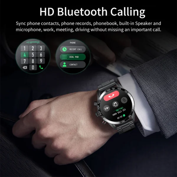LIGE Business Watch For Men Smart Watch AMOLED HD Screen Smartwatch Bluetooth Calling IP67 Waterproof Smart Bracelet Full Touch - Image 2