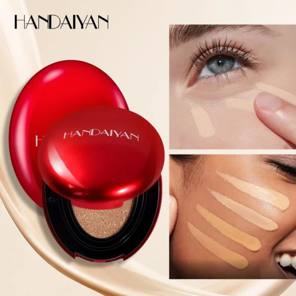 Waterproof Air Cushion Foundation Flawless Waterproof Sunscreen Long-lasting Makeup Concealer Liquid Foundation Face Makeup - Image 3