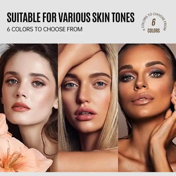 LOOKAVE Liquid Foundation Long Lasting Full Coverage Matte Cream CC Foundation Makeup Concealer Natural Liquid Base Moisturizing - Image 5