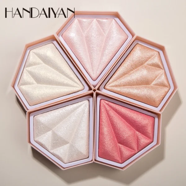 Diamond Highlighter Powder | Contour & Shimmer Glow for Face | Brightening Nose Shadow & Highlight for Defined Features - Image 5
