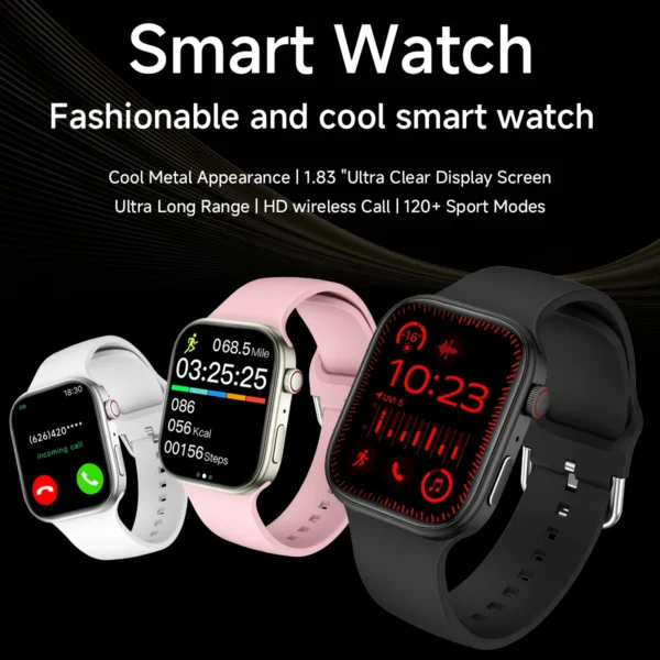 2025 Smart Watch 1.83" HD Screen Bluetooth Call Heart Rate Monitoring 120+ Sports Modes Waterproof for Men Woman Smartwatch Gift - Image 3