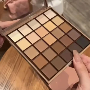 25 Color Eyeshadow Palette - Neutral Gray and Brown Earthy Tone Coffee and Chocolate Style Makeup Shadows for Eyes Maquiagem