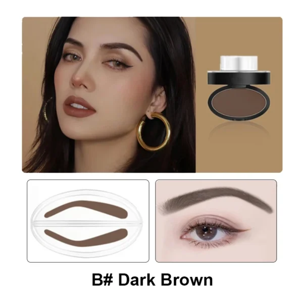 Eyebrow Powder Stamp Tint Stencil Kit Cosmetics Professional Makeup Waterproof Eye Brow Stamp Lift Eyebrow Enhancers Stencil Kit - Image 5