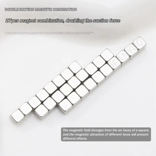 Multi-function Cube Magnet Nail Art Cat Eye Chessboard Starlight Nail UV Magnetic Attraction Magnets Set 27pcs Manicure DIY Tool - Image 6