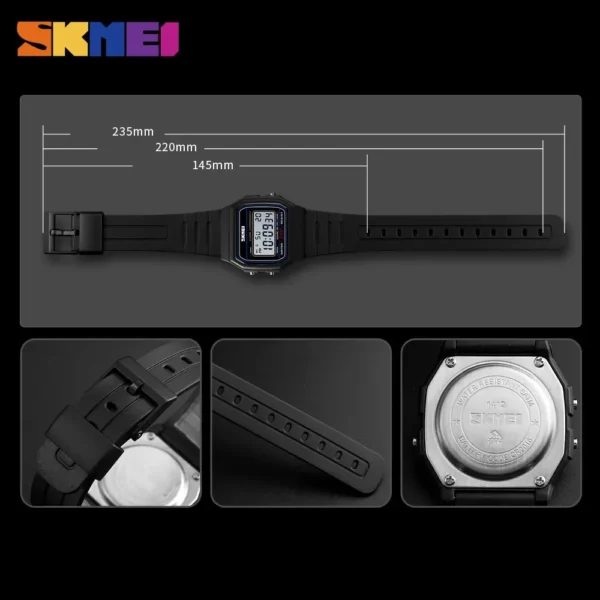 SKMEI 1412 Women Digital Watch Couple Countdown Waterproof Sports Date Week Female Wristwatches Girl Clock 1328 Relogio Feminino - Image 5