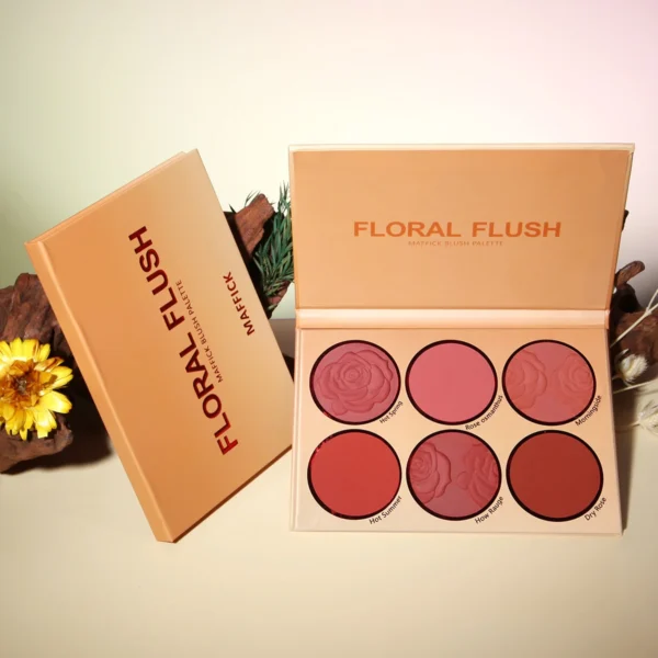 6 Colors Powder blush Orange Warm Autumn and Winter Rose petals Blush plate Makeup - Image 4