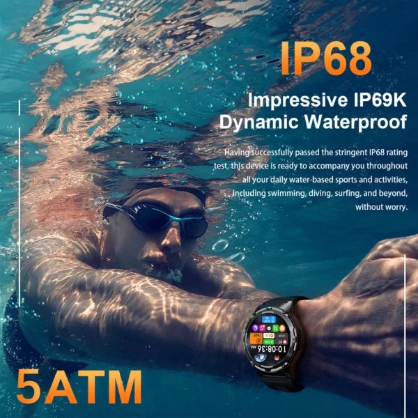 NEW For XIAOMI Outdoor Sports Smart Watch Men GPS Trackr Health Monitor BT Call NFC UV infrared Laser 5ATM Waterproof Smartwatch - Image 4
