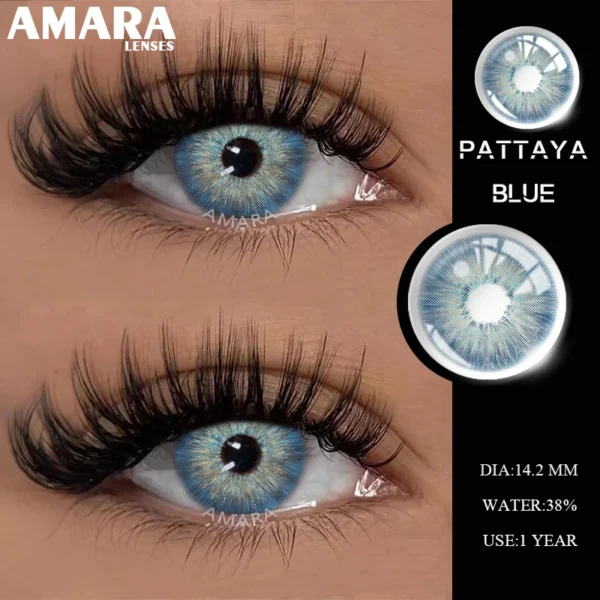 AMARA 1Pair Myopia Lenses Colored Contact Lenses for Eyes Lenses With Diopters Prescription Fashion Lenses Gray Eyes Lens Yearly - Image 5
