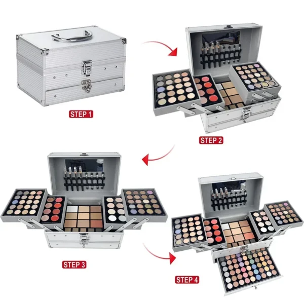 Makeup Set Box Eyeshadow Lip Blush Nail Polish Eyebrow Pencil Multi-functional Palette Christmas Wedding Birthday Gifts Cosmetic - Image 5
