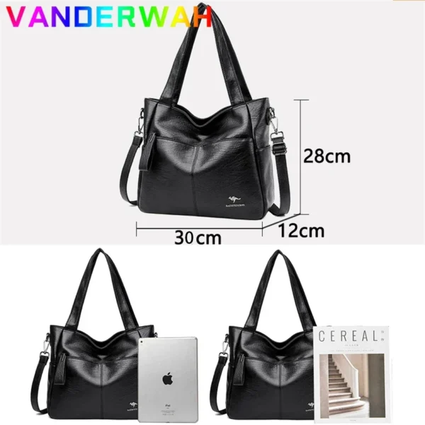 Genuine Brand Soft Leather Top-handle Bags Female Handbags Women Shoulder Crossbody Totes Messanger Bag Large Capacity Big Sac - Image 5
