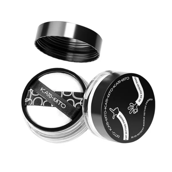 KATO Oil Control Loose Powder Soft Matte Shimmer Setting Finishing Foundation Powder Natural Long Lasting Brighten Skin - Image 6
