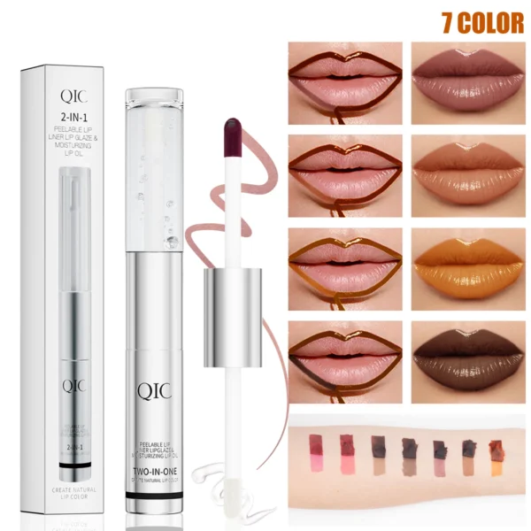 QIC Waterproof Lip Liner Peel Off Tattoo Lipgloss Long Lasting Matte Lip Tint Brown Contour Tear-off Lips Stain Cosmetic - Image 4