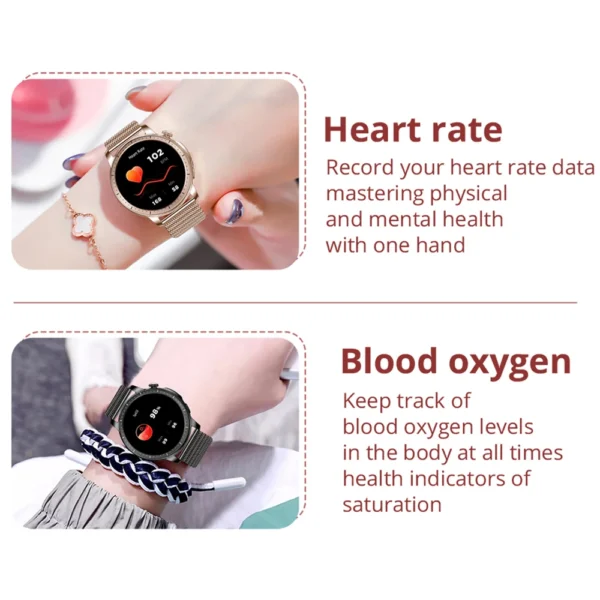 COLMI V65 Smartwatch Women 1.32 inch AMOLED Bluetooth Call Smart Watch Custom Dial Watches Heart Rate Tracker For Android iOS - Image 6