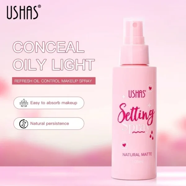 USHAS108ML Setting Spray Waterproof Sweatproof Long-Lasting Moisturizing Oil-Control & Hydrating Makeup Fixer - Image 2