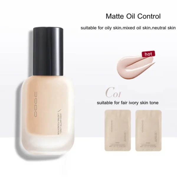 UODO Matte Face Make Up Liquid Foundation Primer Oil Control Hydrating Moisturizing Concealer Skin Care Long-lasting - Image 5