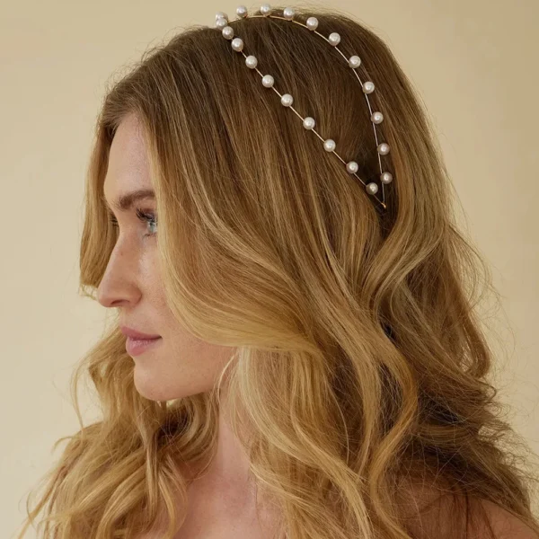 Pearl Headband For Women Girl Elegant Wedding Hair Accessories Bridal Hairband Tiaras Crowns Birthday Party Prom Bride Headpiece - Image 5