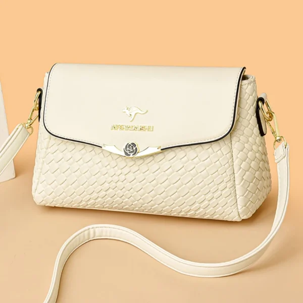 Luxury Handbag Women Bags Designer Pu Leather Knitting Shoulder Messenger Crossbody Bags for Women Mother Bolsa Ladies Hand Bag - Image 3