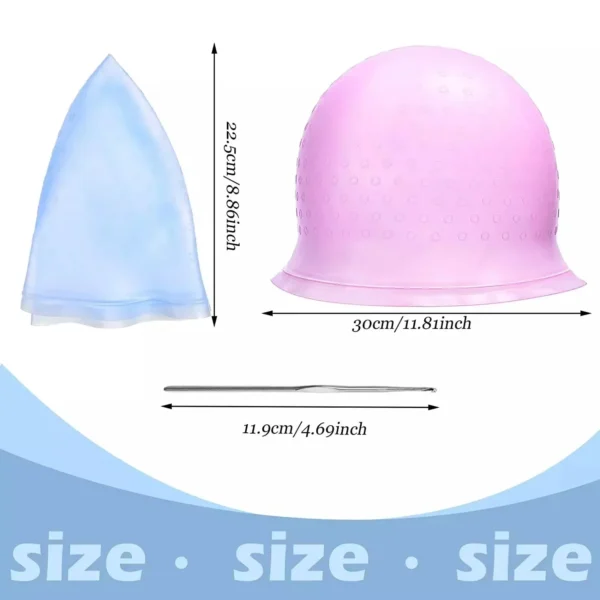 Silicone Cap for Scratches Hair Painting Hat for Scratches Silicone Meches Hair Coloring Hat for Highlighting Hood Hair Dye Cap - Image 2