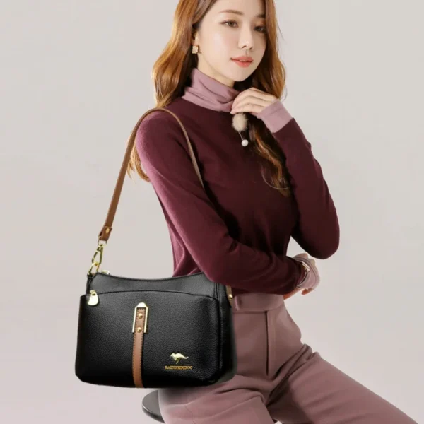 Brand Design Three Layers Fashion Shoulder Messenger Bags Luxury Soft Leather Crossbody Sac Quality Small Handbags and Purses - Image 3