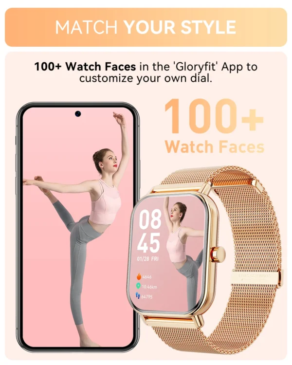 Karchilor 2025 Smartwatch, 1.85 High-Definition Large Screen, Women'S Fitness Tracker, Men'S Ip68 Waterproof, Sports Watch - Image 2