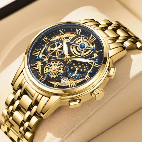 LIGE 2024 New Fashion Gold Women Watch Top Brand Luxury Waterproof Watches for Women Sport Quartz Chronograph Relogio Feminino - Image 7