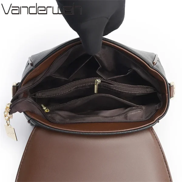 Solid Color High Quality Leather Small Shoulder Bagsfor Women 2024 New Messenger Bags with StrapDesigner Crossbody Bag Sac AMain - Image 6