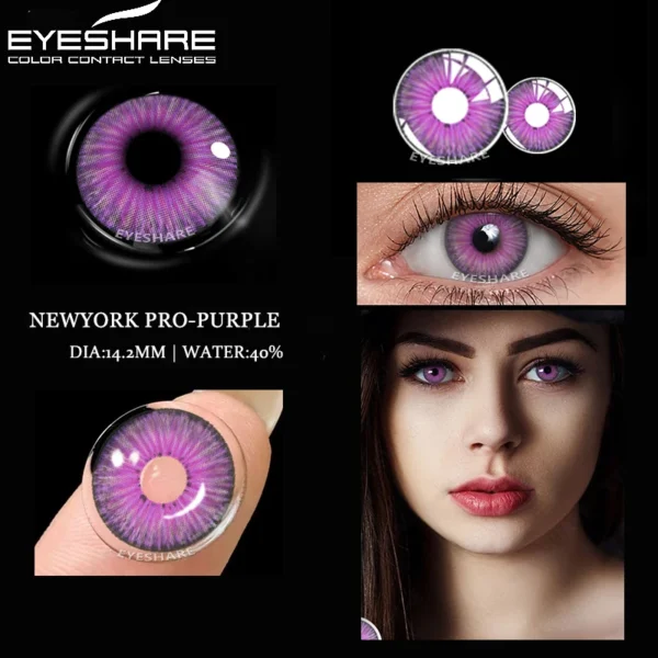 EYESHARE Colored Contact Lenses For Eyes Cosplay Color Lenses Blue Halloween Lenses Contact Lens Beauty Pupils Eye Makeup - Image 4