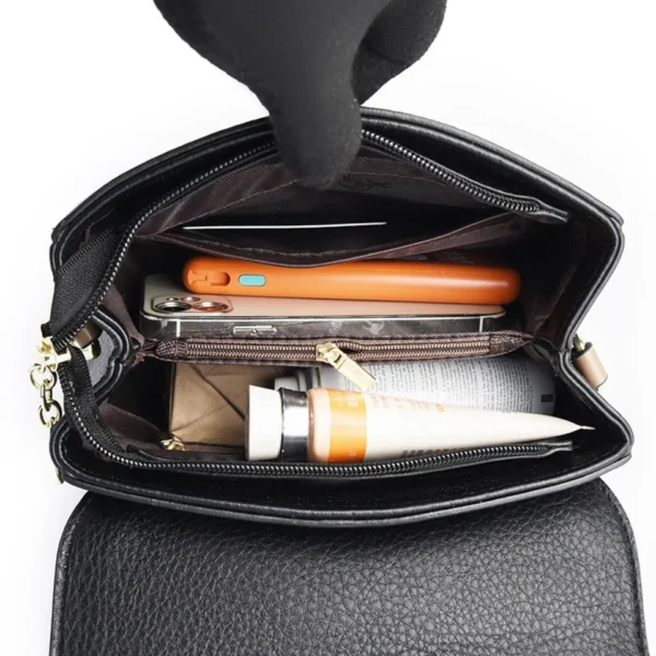 2 Strap Shoulder Bag for Women Mother Purse High Quality PU Leather Luxury Designer Ladies Crossbody Bag Casual Tote Sac A Main - Image 6