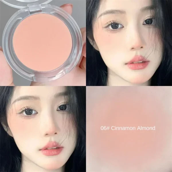 Monochrome blush Matte Natural Cheek Color Brightening Face Waterproof Facial Contouring Makeup Blush Powder Soft Makeup - Image 2